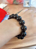优格丽新年天然黑水晶手链黑色属水男女情侣手串水晶原石手串饰品马年 款式一 珠子大小14mm 实拍图