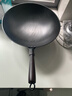 陆铁陆川铁锅圆底单柄无耳炒锅生铁铸铁不粘锅不生锈无涂层燃气电磁炉 圆底 40cm 无耳款（带盖铲）已开锅 实拍图