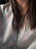 红豆居家女士纯棉7A抑菌条纹印花春秋长袖睡衣女家居服 星云粉 M 实拍图