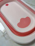 劳可里尼（NOCOLLINY）婴儿洗澡盆可折叠 儿童浴盆大号可坐可躺 宝宝洗澡桶新生儿童用品 【+10-浴网】樱花粉+浴网 实拍图
