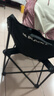 black dog黑狗户外折叠椅月亮椅露营便携靠背钓鱼椅承重240斤 大号夜幕黑 实拍图