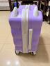 希仲儿童行李箱女孩可骑可坐卡通可爱小型登机箱拉链结实耐用旅行箱 紫色库洛米-加厚pc/杯架 18英寸 【小型登机箱，免托运】 实拍图