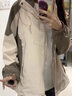 JEEP SPIRIT冲锋衣男女春秋三合一小个子情侣外套新款防风防水登山服羽抓绒服 女卡其【单冲外套】 暴雨级防水 M -男款没有这个码 实拍图