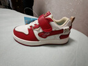 江博士秋季简约拼色板鞋 男女儿童学步鞋 时尚休闲儿童运动鞋 米/红 29 脚长约17.5-18.1 实拍图