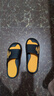 回力运动拖鞋男浴室内户外不易滑厚底凉拖鞋HL39391黑黄色39-40码 实拍图