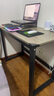 馨美凯电脑桌台式家用简易书桌办公桌简约现代工作台租房卧室学习写字桌 【单桌1.6cm厚桌面】黑架+玛尼灰 长100cm*宽50cm*高74cm 实拍图