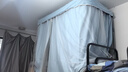 梦多福床帘上铺U型滑轨学生宿舍一体式轨道蚊帐强遮光全包围支架护隐私 晴空蓝丨遮光MAX丨双轨升降支架 190cm*90cm *1-1.4m超大视野 实拍图