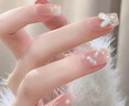 优家UPLUS美甲贴片穿戴甲24片(飘带贝母)果冻胶指甲片女神礼物 实拍图