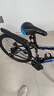 EG7山地自行车成人学生变速越野单车双减震赛车26寸青少年男女 辐条【加厚防滑轮-更安全】黑蓝 24寸24速【适合：145-165CM】 实拍图