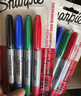 锐意（Sharpie）双头细0.5mm宽2.5mm黑红蓝绿四色油性马克笔四支吊卡装防水防褪色速干记号美术写生水彩笔 实拍图