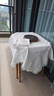 艾薇圆桌布布艺棉麻茶几台面布白色方形圆形餐桌布盖布130*130米白t格 实拍图