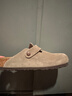 BIRKENSTOCK勃肯德国进口男女款牛皮绒面革软底Boston包头拖鞋 灰色窄版560773 38 实拍图