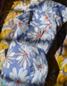 AB女纯棉无袖背心圆领印花妈妈上衣汗衫家居服 蓝底太阳花 XL 实拍图