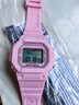 网红独角兽手表女初高中 韩版简约ins小方块显白学生原宿风电子表 樱花粉 实拍图