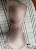 金三塔真丝无钢圈文胸里外100%桑蚕丝舒适性感内衣文胸 灰粉色薄杯有背勾 XL 实拍图