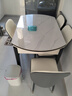 丰舍 餐桌 岩板实木餐桌椅组合现代简约家用小户型餐台可伸缩折叠饭桌 1.2米黑白色【雪山白岩板】 一桌四椅 实拍图