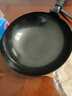 阎铁匠章丘炒锅铁锅 炒菜锅无涂层家用不易粘锅圆底轻便炒勺锻打已开锅 32cm黑锅镜面铁把款3-5人D 32cm 圆底炒锅 实拍图