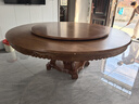 歆菲逸 实木餐桌家用圆形转盘餐桌椅全套吃饭桌中式圆桌餐厅家具桌子 2.0米餐桌带转盘 实拍图