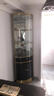 碧桂园轻奢钢化玻璃酒柜展示柜客厅小转角柜三角柜靠墙拐角置物架 D钛金+黑柜木门+抽屉+透明玻璃门 45*45*213CM 实拍图