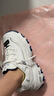 斯凯奇（Skechers）女鞋小白熊女士休闲鞋子厚底增高百搭运动软底老爹鞋女99999863 白色/海军蓝色/WNV1 35.5 实拍图