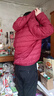 鸭鸭（YAYA）佟丽娅同款秋冬轻薄羽绒服女冬装短款鸭绒轻型薄款女士保暖外套K 酒红色 3XL (180) 实拍图