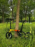 大行（DAHON）K3plus折叠自行车超轻铝合金16英寸9速城市碟刹通勤车KAA693 黑黄【内折版】 实拍图