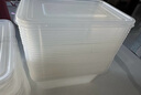 美丽雅一次性饭盒方形1000ml*30套 快餐打包盒大容量食品级便当野餐盒 实拍图