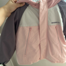 戴维贝拉（DAVE＆BELLA）童装防水衣服男童儿童外套女童秋冬宝宝加绒大童防风衣男孩女棉服 灰粉色DB4224558-T【夹棉加厚】 120 cm（建议身高110-120cm） 实拍图
