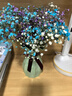 爱满（AIMAN）满天星天然干花花束ins网红生日 新房装饰摆件风干真插花家居摆设 紫+白+宝蓝满天星  【不带花瓶】 实拍图