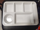 今万福 商用特厚密胺餐盘六格仿瓷 分格饭盘快餐盒打菜盘薄款 白色 实拍图