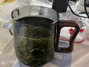 忆壶茶（YIHUTEA）茶杯玻璃茶具加厚喝水杯子茶水分离杯带过滤耐高温男女泡茶马克杯 【升级方木把】烟灰泡茶杯450ml 实拍图