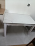 元彤餐桌 小户型餐桌 实木餐桌 岩板餐桌 吃饭桌 单桌（白面+白腿）（不含椅子） 110cm 宽65cm 实拍图