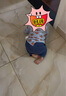 优衣库婴幼儿宝宝紧身裤/7分打底裤宽松款仿牛仔弹弹裤473632 65 宝蓝色 90 实拍图