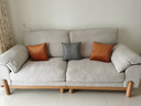 冬熊泡芙原木风布艺实木沙发奶油客厅日式简约直排小户型云朵沙发 【可拆洗设计】四人位2.8米 进口高端雪尼【旗舰版】紫罗兰+竹炭海绵+高回弹海绵 实拍图