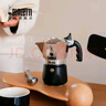 比乐蒂（Bialetti）【官方正品】摩卡壶 双阀高压手冲咖啡壶意式浓缩手动咖啡机送礼 2杯份+4.0电陶炉(深空灰) 100ml 实拍图