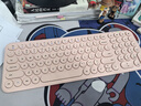 B.O.W航世  HW098SDL-2 无线键盘鼠标套装 充电键鼠套装 超薄便携 笔记本台式电脑办公键盘鼠标 粉色 实拍图