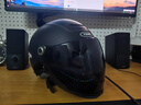 野马（YEMA）3c认证新国标A类365S电动车头盔男女加大码大号大头围夏季摩托车安全帽 皮亚黑配黑茶长镜 实拍图