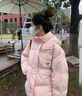 唐菓蜜羽绒棉服女冬2025新款韩系减龄时尚学生羽棉袄绒服加厚保暖棉衣女 粉色 M 实拍图