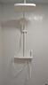 希箭（HOROW）易洁软胶大顶喷增压四功能淋浴花洒A7 冷热数显氛围灯圆管-奶白色 实拍图
