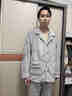 雪中飞睡衣冬季男士珊瑚绒加厚加绒2026新款秋冬家居服套装高级轻奢高端 NSCJF-淡灰白条绣花 【适合12~18℃单穿】 L -170/92A 【建议100-135斤】 实拍图