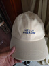 目丸棒球帽女2025新款春夏季百搭显脸小大头围字母刺绣弯檐鸭舌帽男女 米色店长-HELLO款 均码 一般都能戴(54-59cm) 实拍图