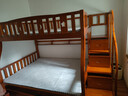 琛悦居【一天速发】胡桃木上下层全实木儿童上下床铺高低双层子母床 梯柜款 上铺宽1.4米下铺宽1.6米 实拍图