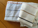 金号A类纯棉亲肤洗脸条纹毛巾浴巾套装  红色浴巾+黄蓝毛巾各一 实拍图