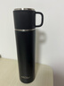 JRINKTEEA品牌316不锈钢保温杯男士水杯焖泡茶户外商务车载大容量双盖 新款磨砂黑580ml 实拍图