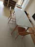 源氏木语实木岩板餐桌北欧家用饭桌小户型简约吃饭桌子橡木桌椅原木色1.3m 实拍图