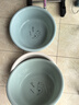 福爱家洗脸盆36中号洗衣盆洗菜盆洗脚盆学生塑料盆泡脚盆米绿蓝3只装 实拍图