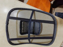 网状腰靠靠背垫后背网格小车透气办公室腰靠垫夏季镂空靠背超轻薄 冰丝透气腰部靠背 黑色 1个 车载冰丝腰靠 实拍图