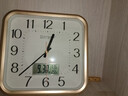 康巴丝（Compas） 挂钟 客厅家用大气方形石英钟办公日历时钟表挂墙卧室壁挂钟表 2548日历闪金(25*25cm) 实拍图