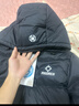 准者长款羽绒服男女情侣款春夏白鸭绒连帽保暖防风加厚运动外套 纯正黑 S (165) 实拍图
