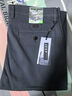 吉普（JEEP）纯棉休闲裤男士春夏薄款宽松直筒中年商务高腰深档长裤子 灰色（厚款） 34码(腰围2尺7 ) 实拍图
